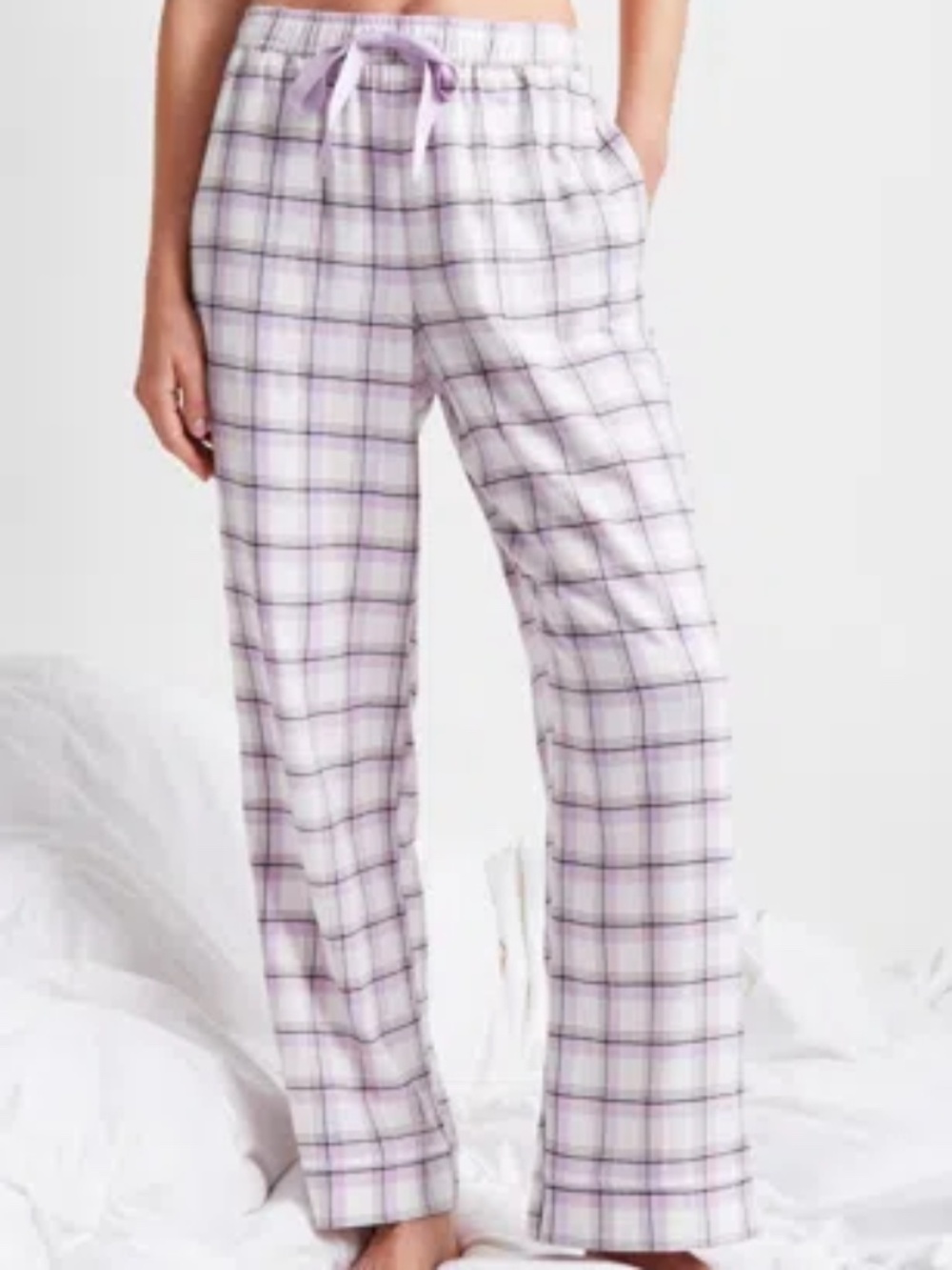 State of Day NWT Sunday Plaid Lightweight Flannel Pajama Pant Purple